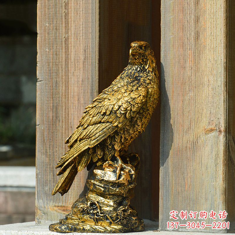 廊坊玻璃钢仿铜老鹰雕塑