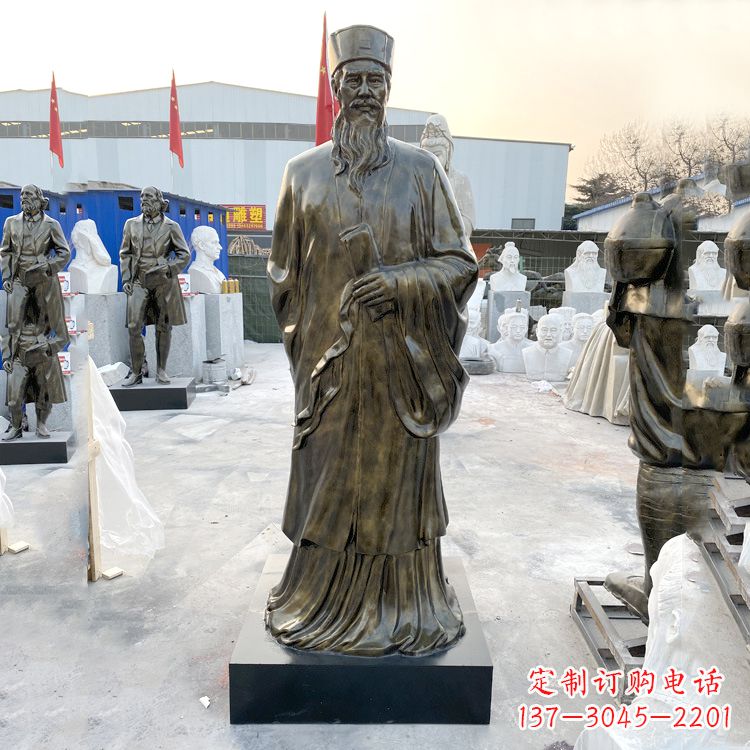 廊坊苏东坡玻璃钢仿铜雕塑