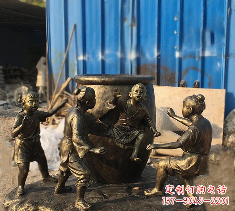 廊坊司马光雕塑以玻璃钢仿铜创作