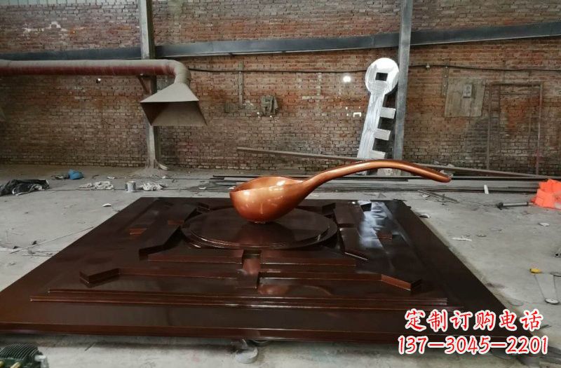 廊坊玻璃钢仿铜司南雕塑精美装点城市的灵魂