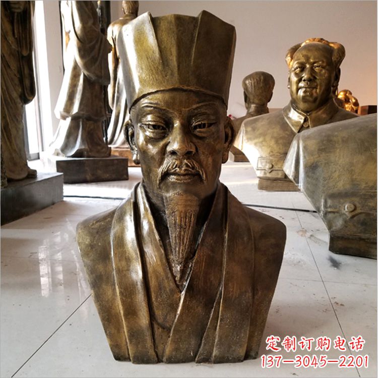廊坊玻璃钢苏轼头像雕塑