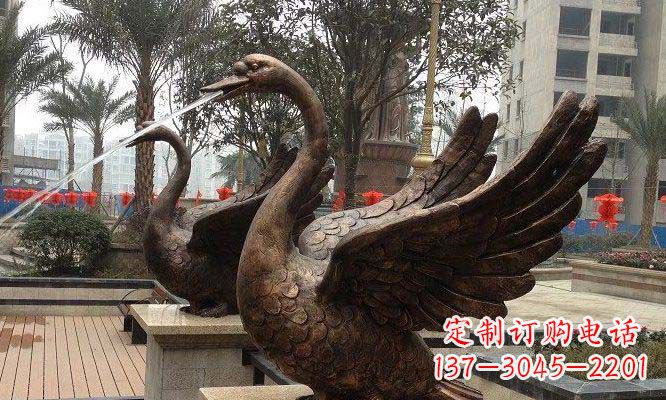 廊坊天鹅雕塑美丽的视觉盛宴