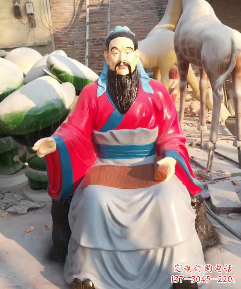 廊坊玻璃钢雕刻的孔子