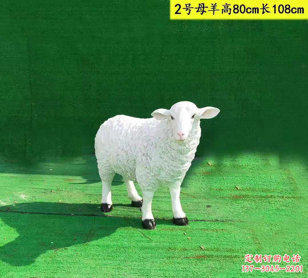 廊坊仿真玻璃钢山羊雕塑——精美公园园林景观摆件