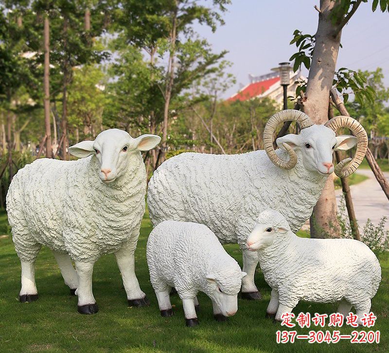 廊坊玻璃钢山羊雕塑仿真艺术的精彩之作