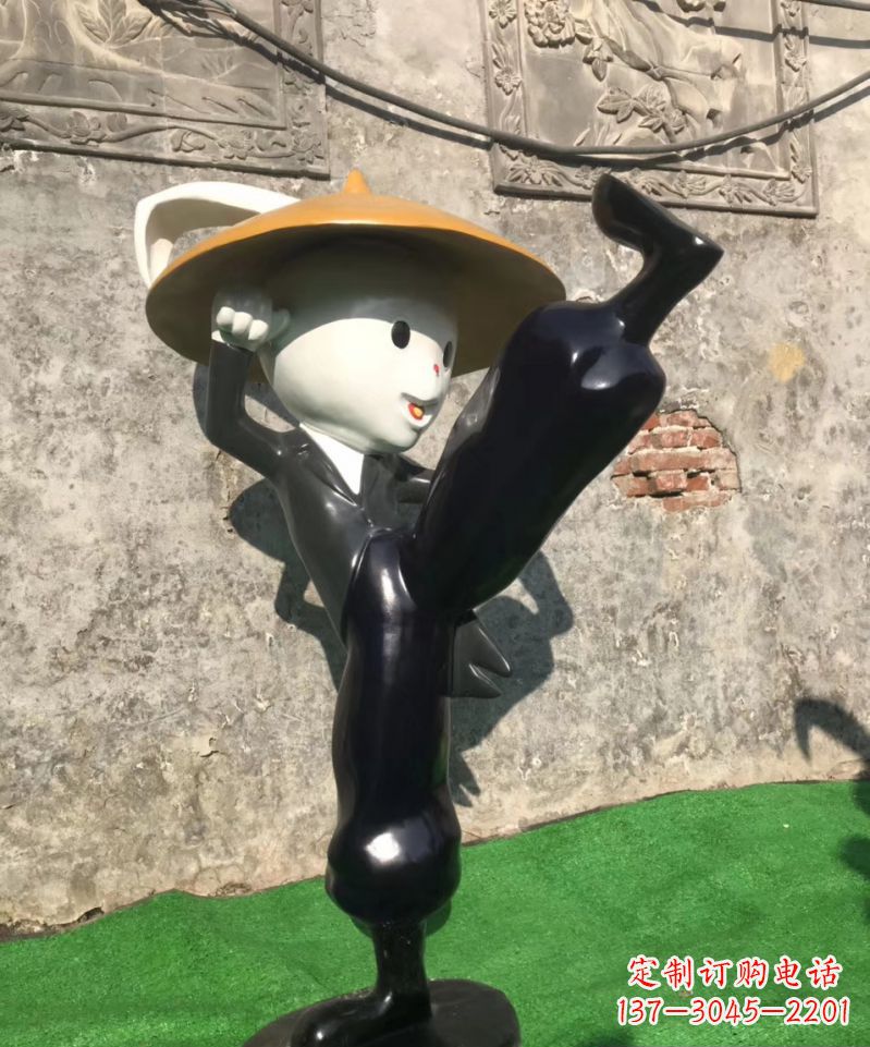 廊坊玻璃钢兔子雕塑精美绝伦