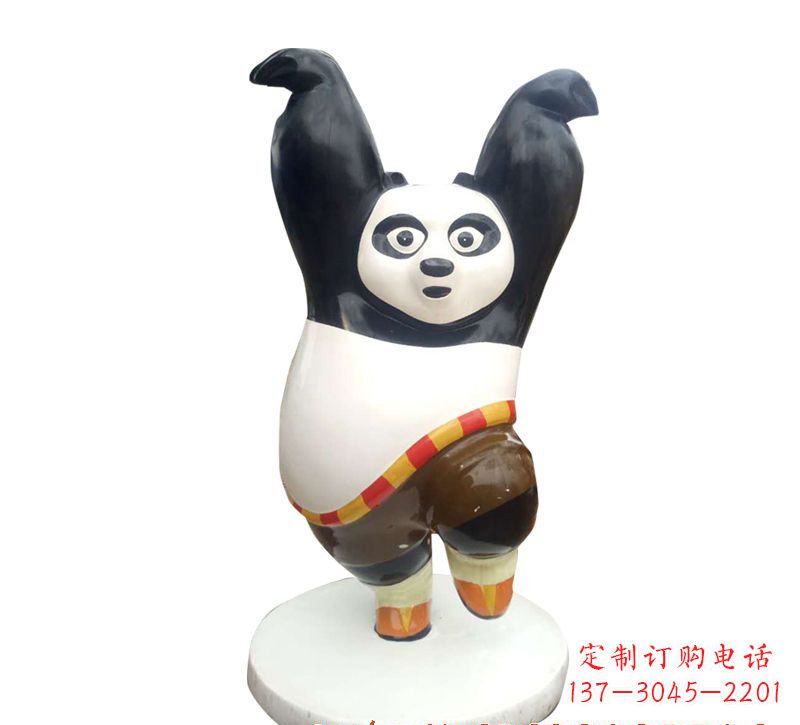 廊坊玻璃钢制熊猫雕塑精致细腻的艺术品