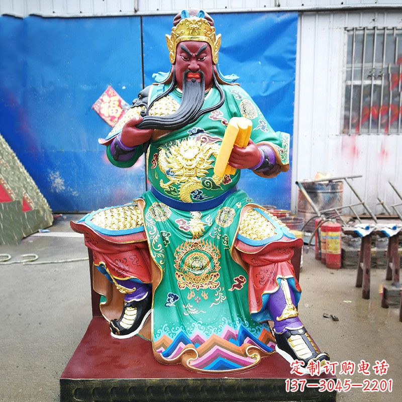 廊坊关圣雕塑玻璃钢彩绘之美