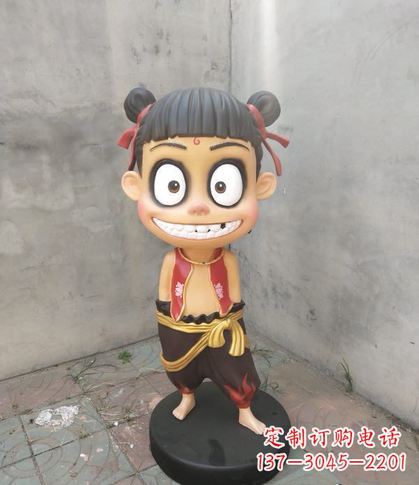 廊坊玻璃钢卡通魔童哪吒