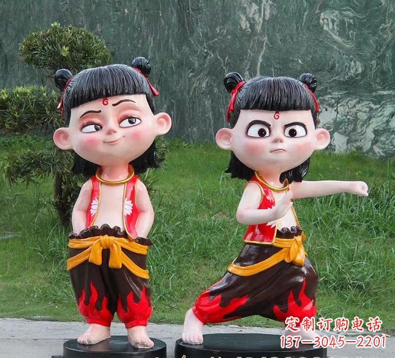 廊坊哪吒玻璃钢卡通人物雕塑的象征