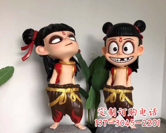 廊坊玻璃钢制作的哪吒雕塑一种神奇的艺术
