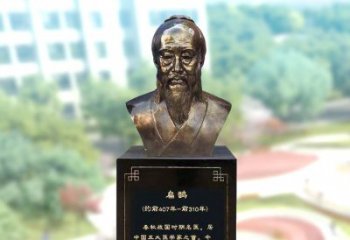 廊坊玻璃钢扁鹊著名医生半身像雕塑