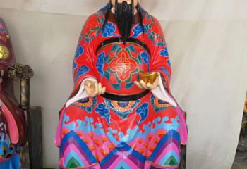 廊坊玻璃钢彩绘文财神神像雕塑
