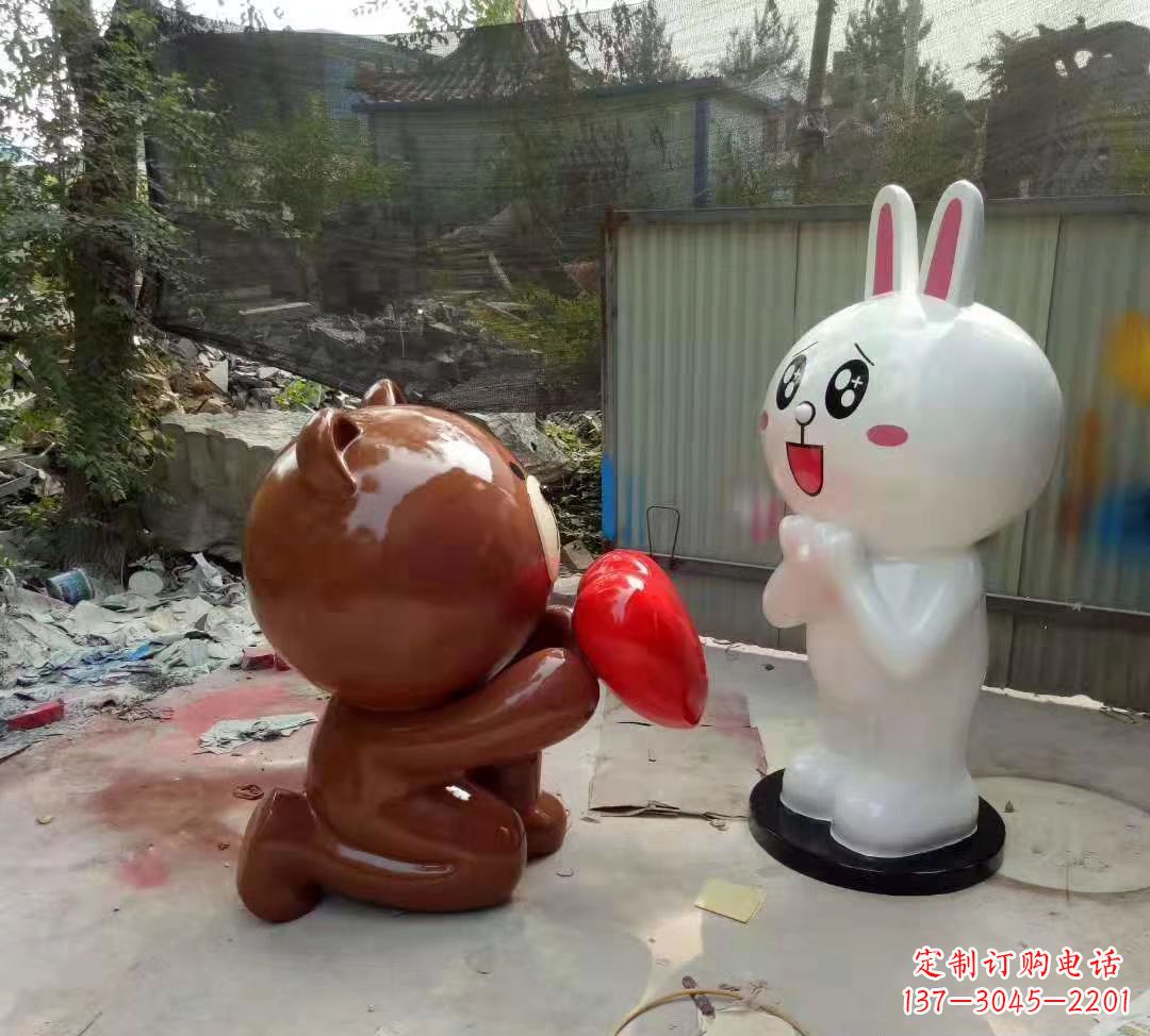 廊坊玻璃钢卡通熊猫雕塑公园卡通动物雕塑