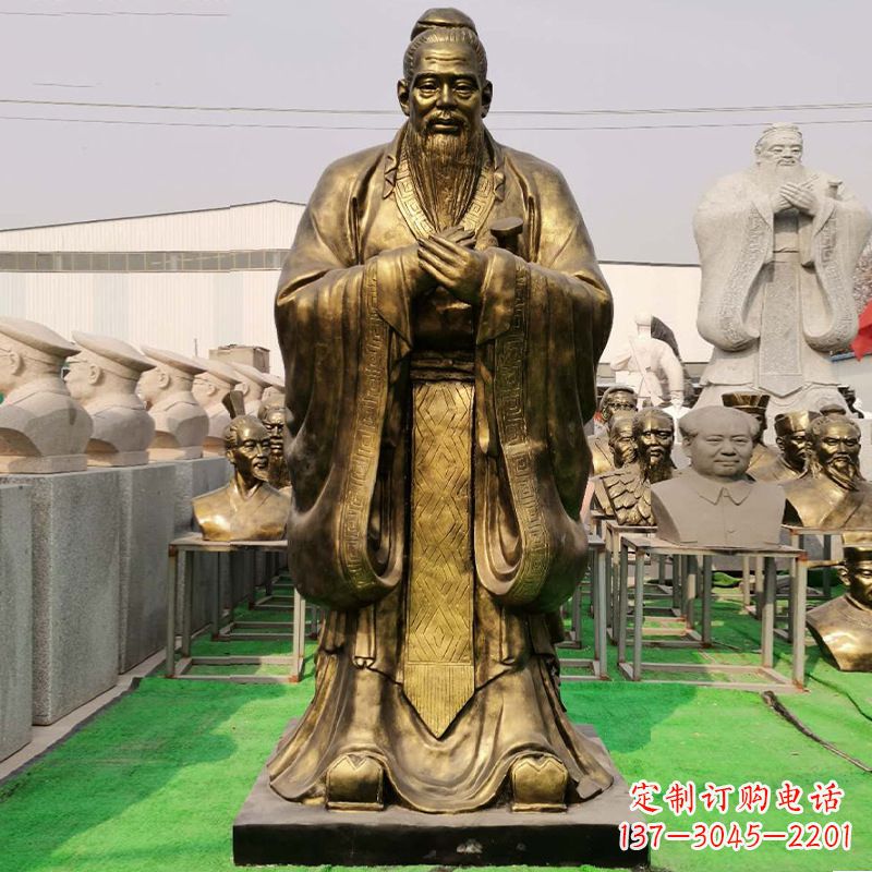 廊坊玻璃钢制孔子雕塑