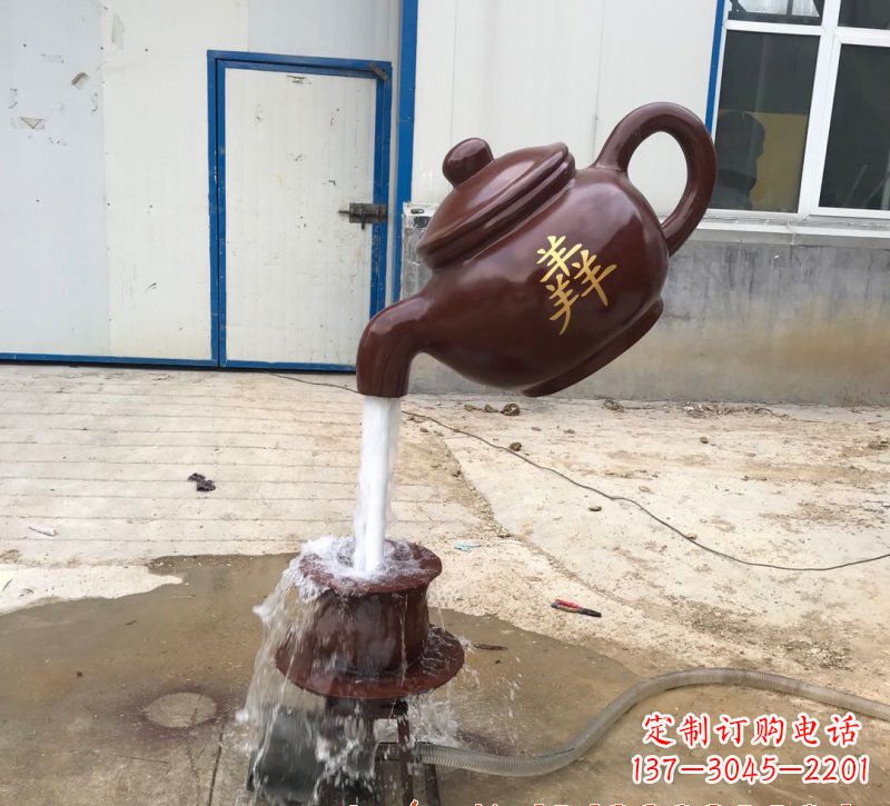 廊坊玻璃钢茶壶雕塑——精致细腻的艺术品