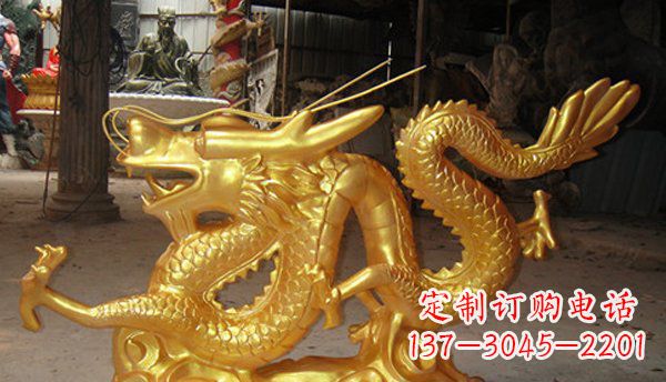 廊坊玻璃钢龙仿铜动物雕塑艺术与美的完美结合