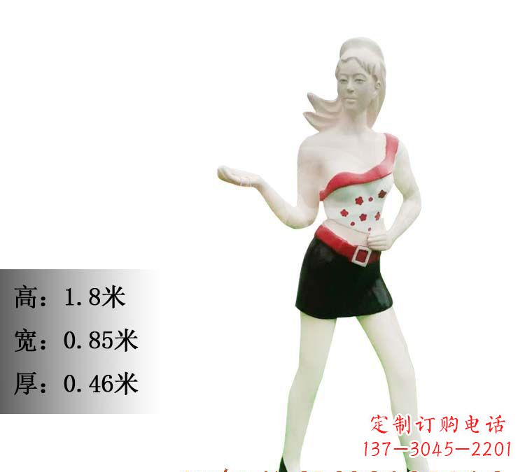 廊坊玻璃钢美女雕塑精致细腻的艺术精品