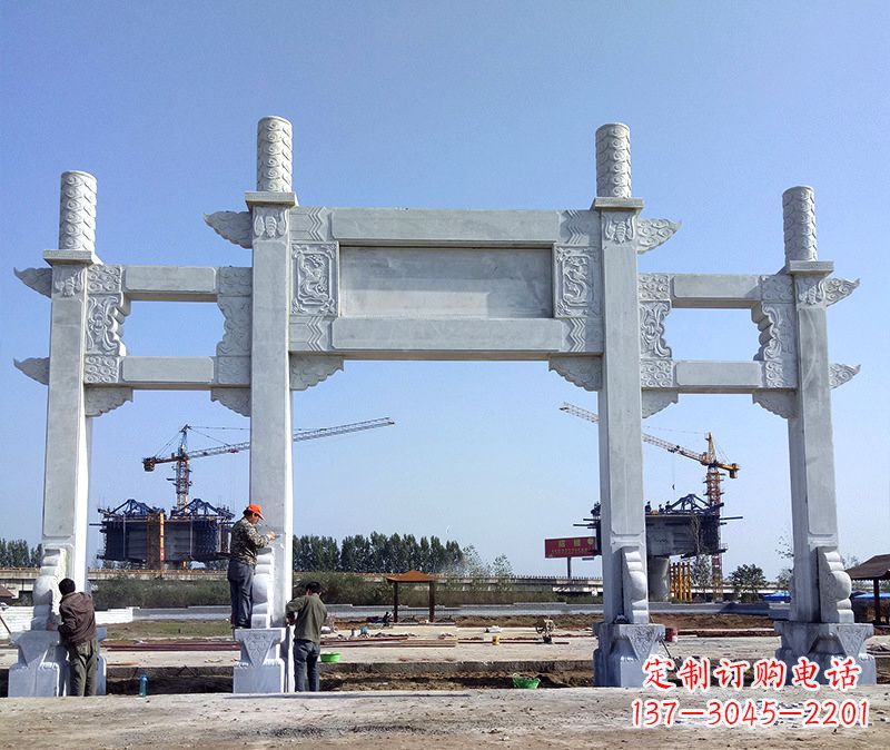 廊坊玻璃钢牌坊雕塑