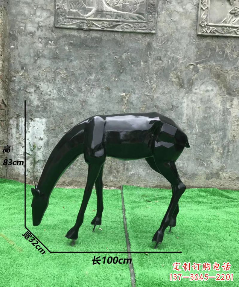 廊坊玻璃钢制作的鹿雕塑