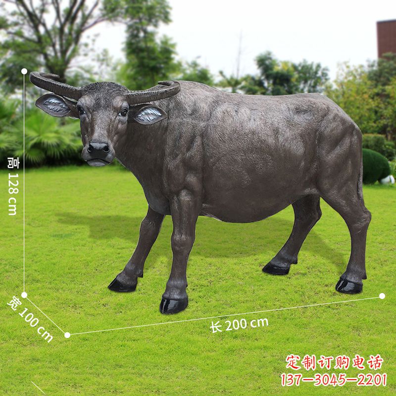 廊坊玻璃钢水牛雕塑
