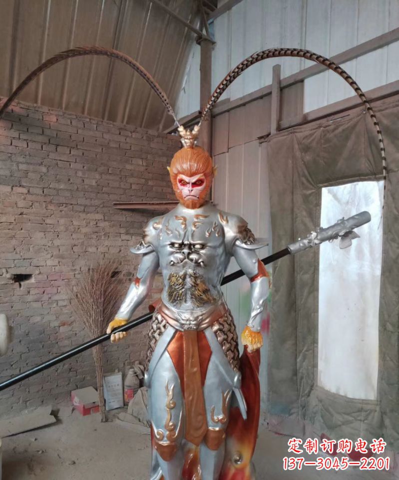 廊坊玻璃钢孙悟空传承古老神话的雕塑