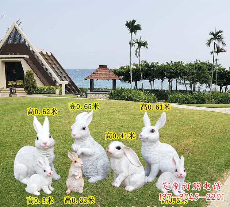廊坊玻璃钢兔子雕塑