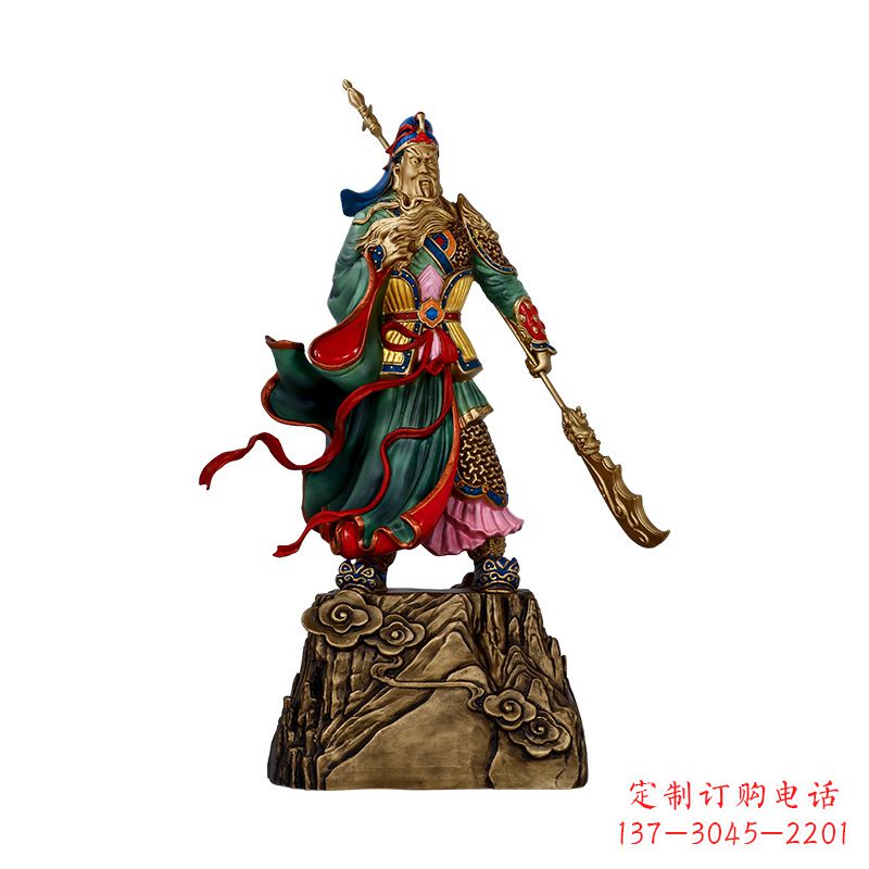 廊坊玻璃钢制关羽雕塑