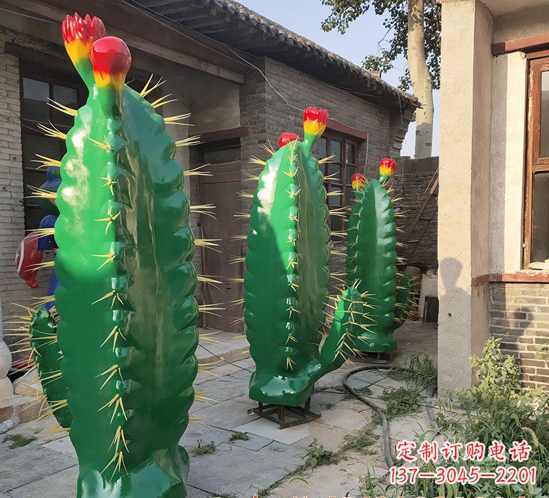 廊坊仙人掌雕塑玻璃钢的艺术精品