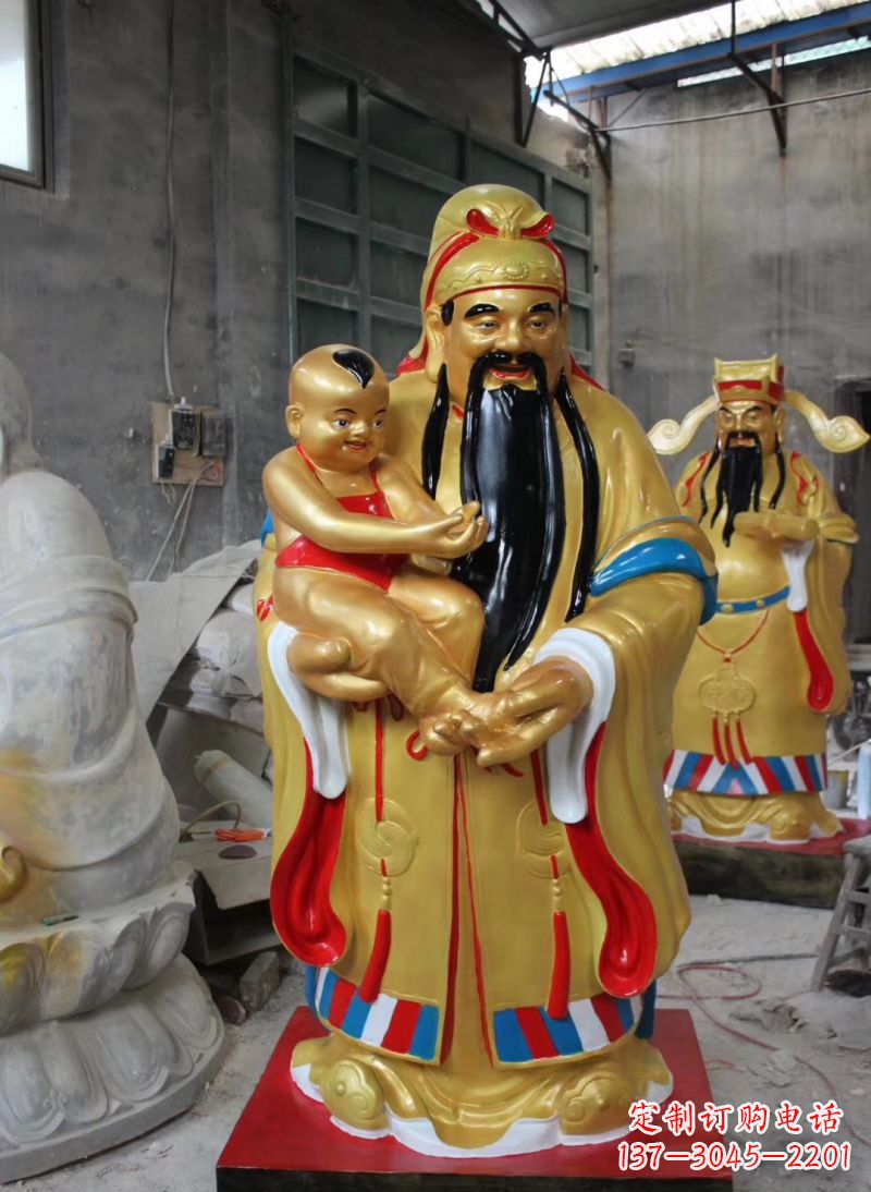 廊坊福禄寿神像雕塑给予宗教庙宇灵性的祝福