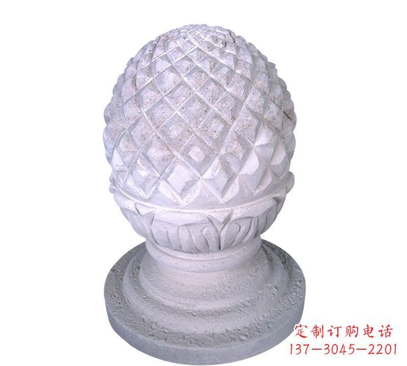 廊坊菠萝雕塑艺术性的挡车路障
