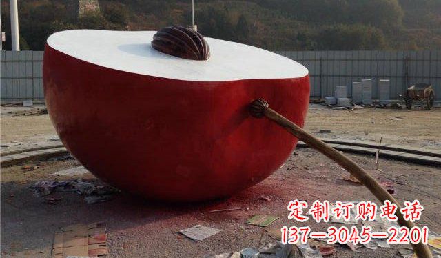 廊坊精美不锈钢苹果雕塑