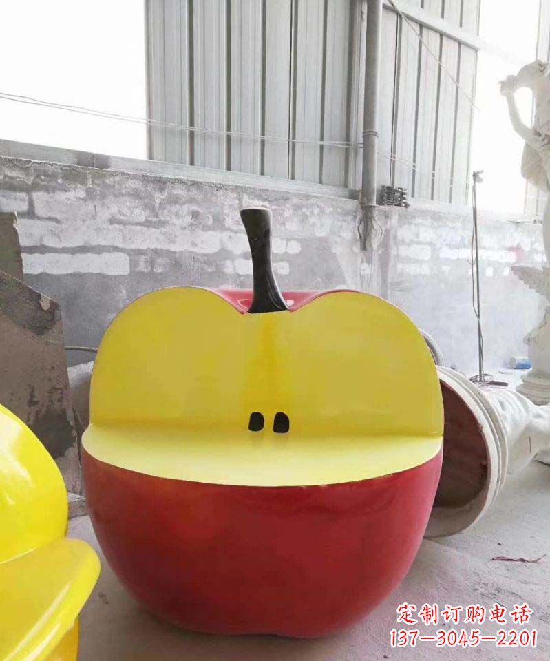 廊坊不锈钢苹果雕塑精致而经久不衰