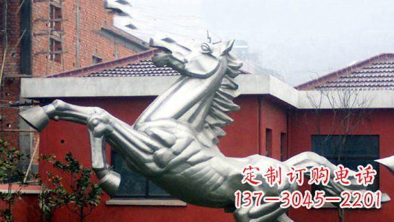 廊坊不锈钢奔马雕塑 (2)