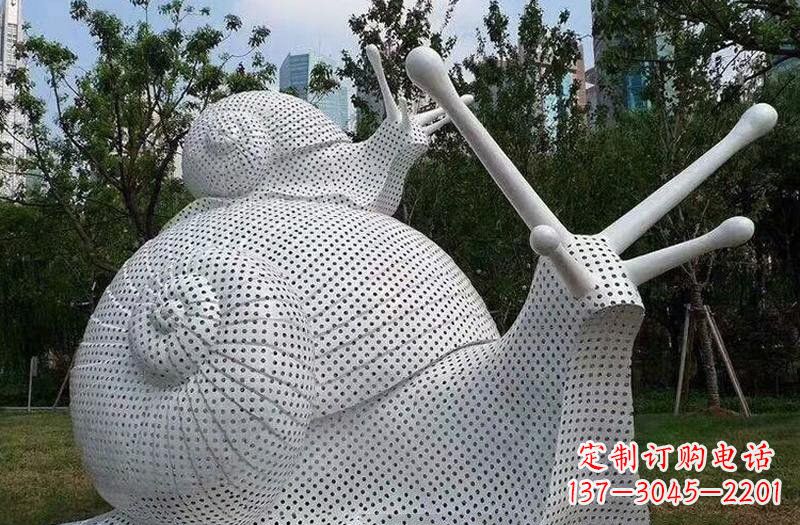 廊坊不锈钢编织抽象蜗牛雕塑
