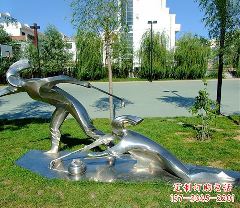 廊坊不锈钢冰壶雕塑艺术与实用的完美结合