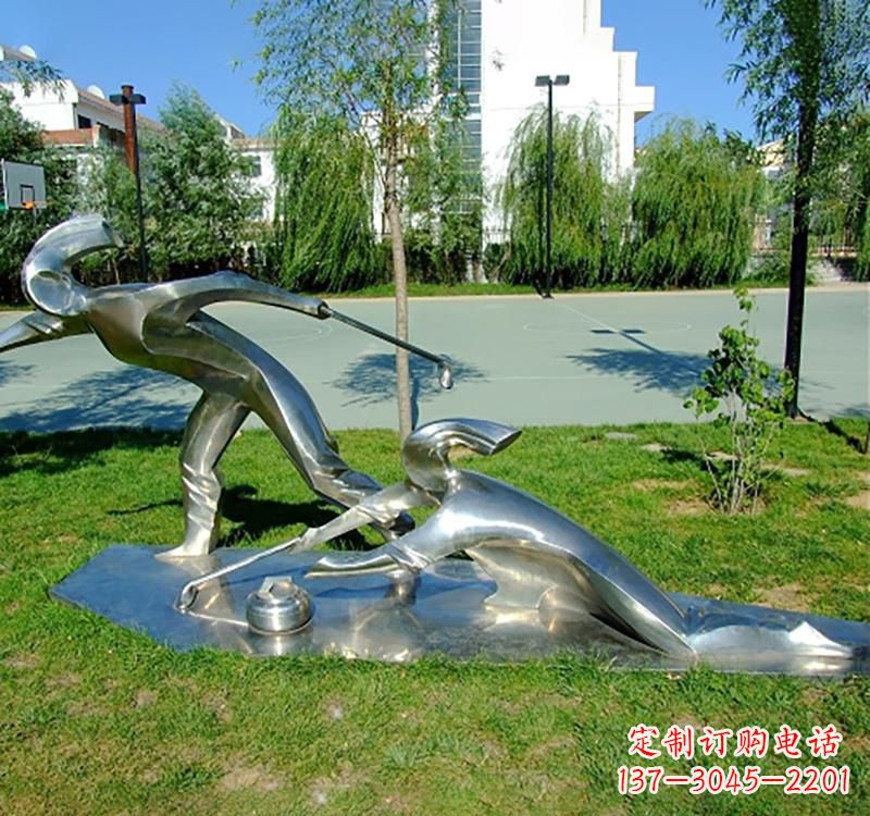 廊坊不锈钢冰壶雕塑——一种艺术形式