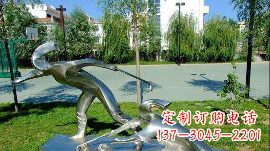 廊坊不锈钢冰壶雕塑艺术与运动的完美结合