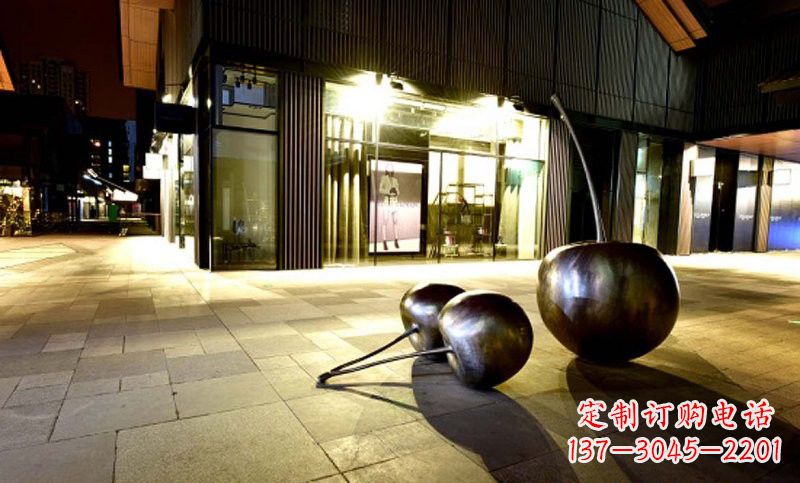廊坊不锈钢樱桃雕塑