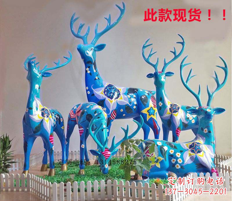 廊坊不锈钢彩绘公园动物小鹿