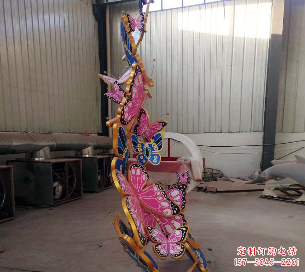 廊坊精致绚丽的不锈钢蝴蝶雕塑