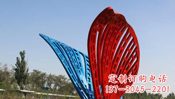 廊坊不锈钢蝴蝶雕塑美丽的实物表达