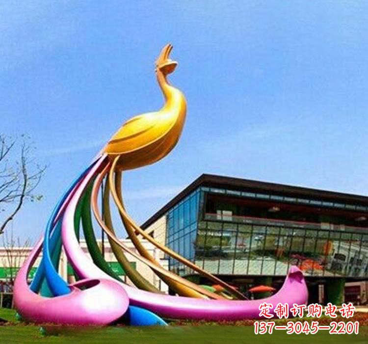 廊坊不锈钢彩色孔雀雕塑