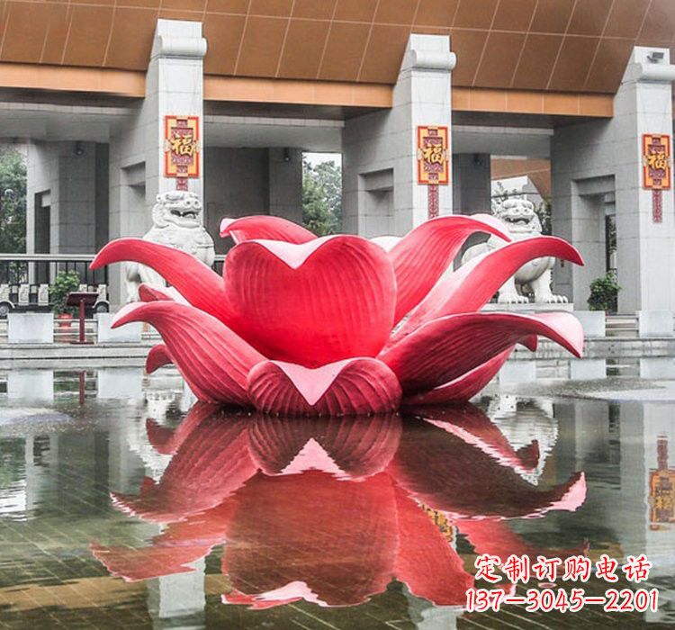 廊坊不锈钢彩色莲花雕塑——艺术之美