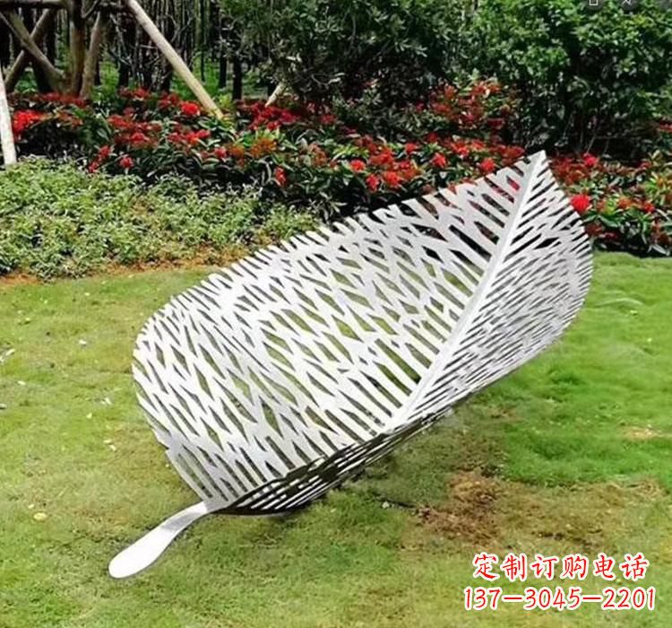 廊坊不锈钢草坪树叶雕塑