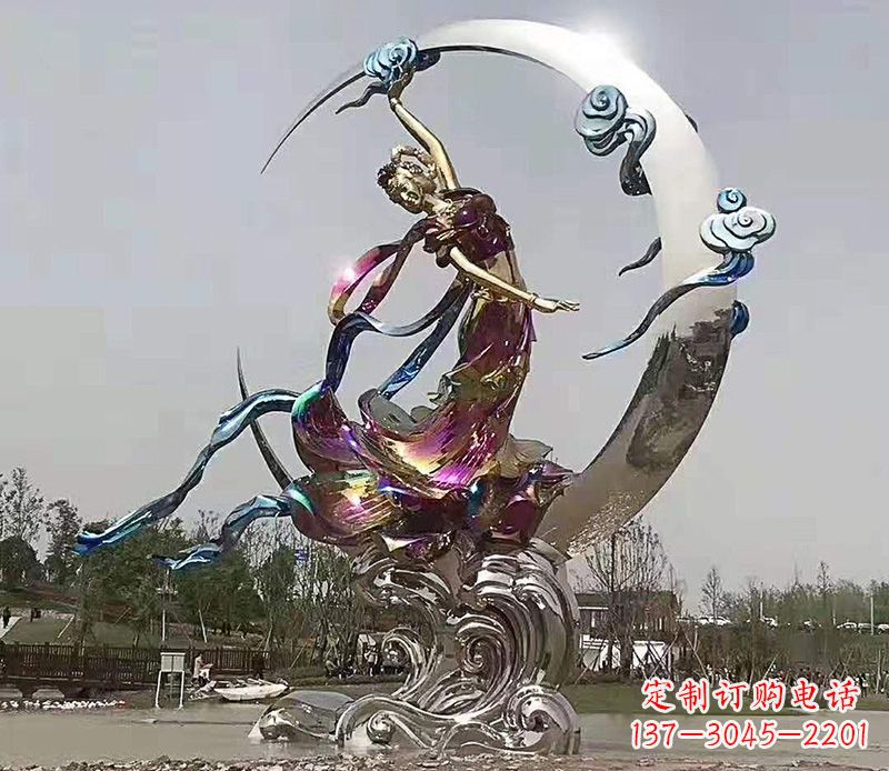 廊坊不锈钢嫦娥奔月雕塑