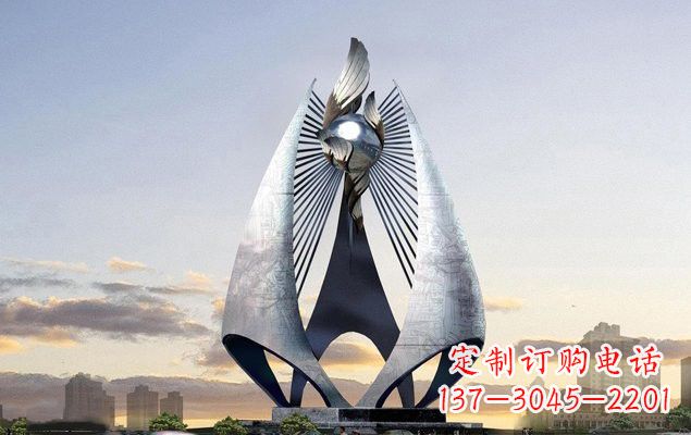 廊坊不锈钢城市船帆雕塑传承海洋文化