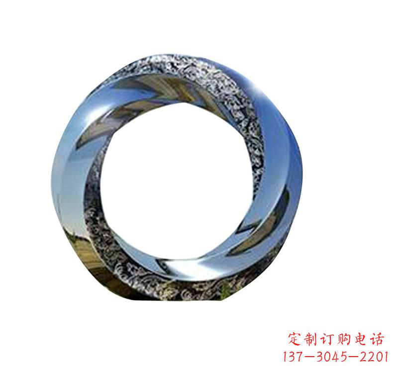 廊坊不锈钢城市抽象圆环雕塑