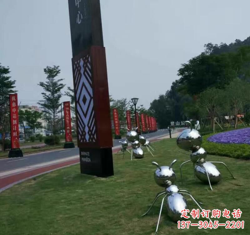 廊坊不锈钢城市创意蚂蚁雕塑
