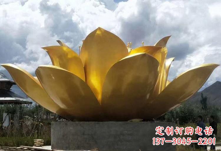 廊坊不锈钢城市大型莲花雕塑